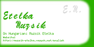 etelka muzsik business card